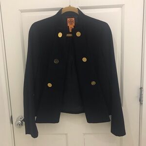 Tory Burch 100% Wool Navy Double Breasted Jacket
